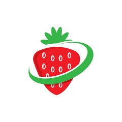 Strawberry logo template vector icon
