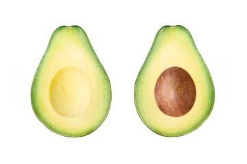 avocado isolated on white