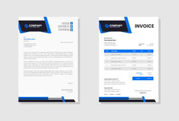 Corporate business letterhead and invoice template