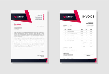 Corporate business letterhead and invoice template