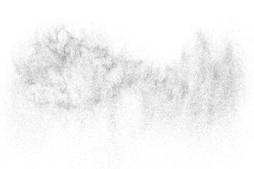 Distressed black texture. Dark grainy texture on white background. Dust overlay textured. Grain noise particles. Rusted white effect. Grunge design elements. Vector illustration, EPS 10.