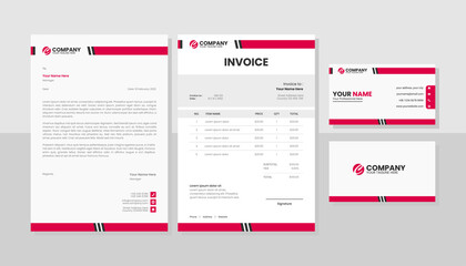 Professional business stationery template