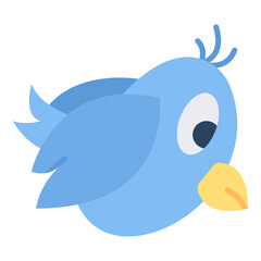 Bird flat icon. Can be used for digital product, presentation, print design and more.