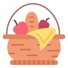 Basket flat icon. Can be used for digital product, presentation, print design and more.