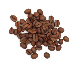 pile of coffee beans. isolated white background