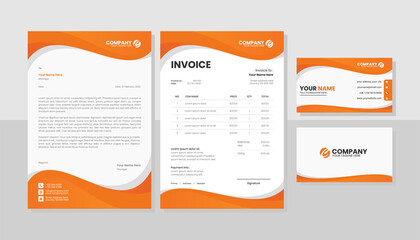 Modern set of stationery business pack