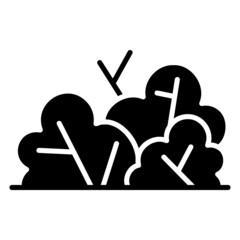 Bush glyph icon. Can be used for digital product, presentation, print design and more.