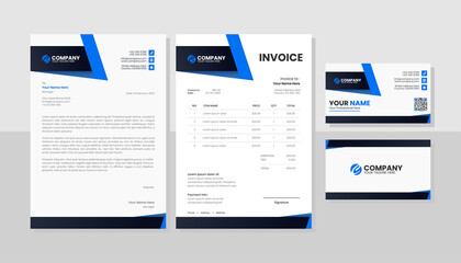 Modern set of stationery business pack