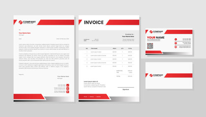 Modern set of stationery business pack