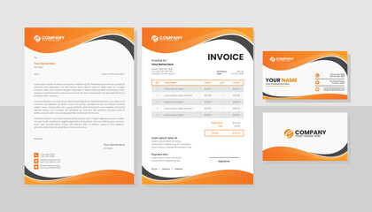 Modern set of stationery business pack