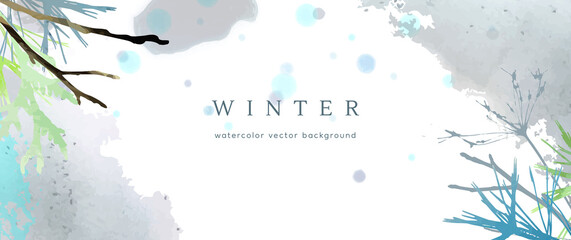 watercolor season vector winter holiday year art