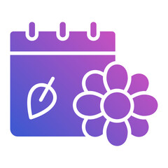 Obraz premium Calendar spring flat gradient icon. Can be used for digital product, presentation, print design and more.