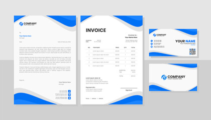 Corporate business stationery pack template