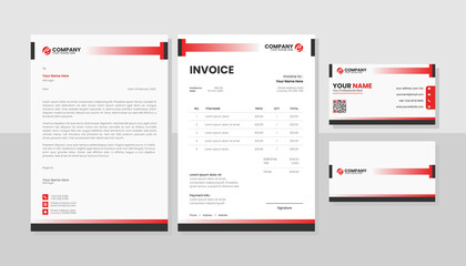 Corporate business stationery pack template