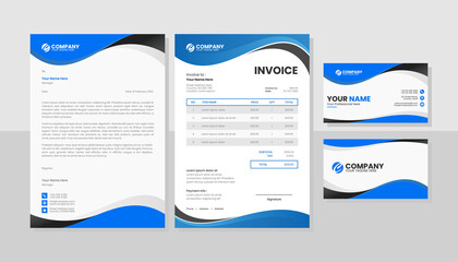 Corporate business stationery pack template