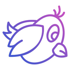 Fototapeta premium Bird line gradient icon. Can be used for digital product, presentation, print design and more.