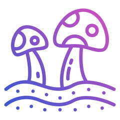 Mushroom line gradient icon. Can be used for digital product, presentation, print design and more.