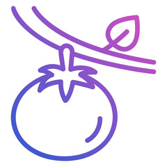 Tomato line gradient icon. Can be used for digital product, presentation, print design and more.
