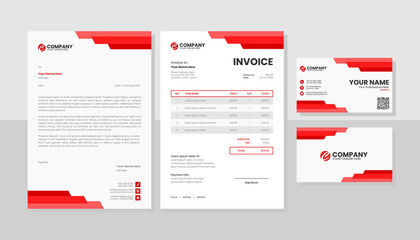 Corporate business stationery pack template