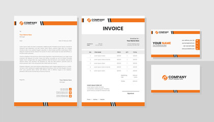 Professional business stationery template