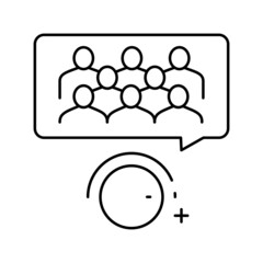 winding up subscribers line icon vector illustration