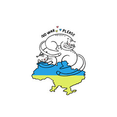 No war please. Peace in Ukraine concept.