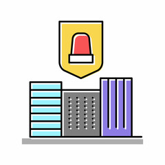 city urban protect color icon vector illustration