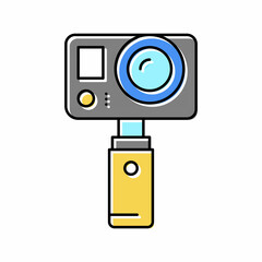 underwater video camera color icon vector illustration