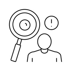 surveillance of moles line icon vector illustration