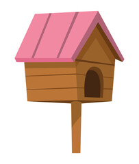 pink wooden housebird