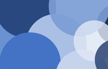 Gradient dark blue circle bubble abstract background