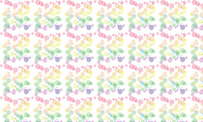 Colored bubbles seamless pattern