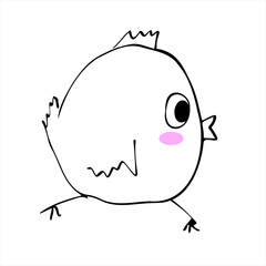 Vector illustration with cute chickens for icons.