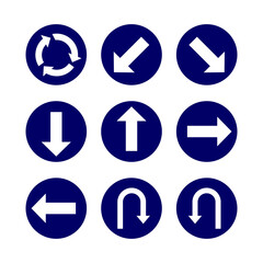 one set traffic sign collection vector ilustration