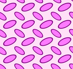 Pattern with colored figures on a pink background.