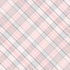 Seamless tartan plaid pattern with texture and pastel color. Vector illustration.