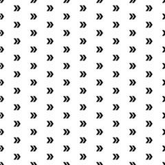 Square seamless background pattern from geometric shapes. The pattern is evenly filled with big black double arrow symbols. Vector illustration on white background