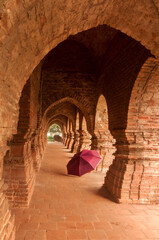 Rasmancha Temple, Bishnupur , India - Old brick temple made in 1600.
