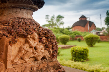 Radhagobinda Temple, Bishnupur , India - made of terracotta (baked clay) - world famous tourist...