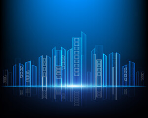 smart city abstract and business illustration