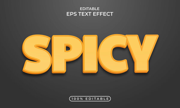 Text style effect with spicy celebration template