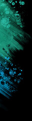 Modern blue flow background on black. Liquid shape in color banner.