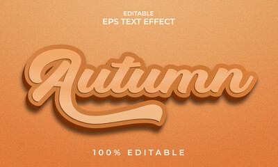 Text style effect with autumn celebration template