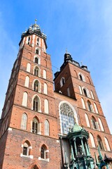 Fototapeta na wymiar St. Mary's Church in Krakow, Poland.