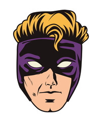 superhero head pop art