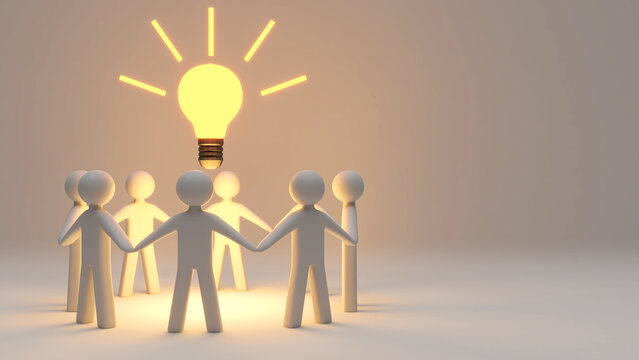 abstract background creative collaboration,share their opinions until a conclusion is reached.,3d rendering