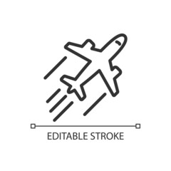 Obraz premium Plane pixel perfect linear icon