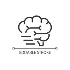 Brain activity pixel perfect linear icon
