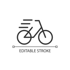 Bicycle pixel perfect linear icon