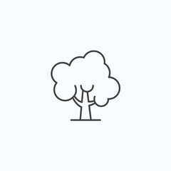 Tree oak atmosphere nature line icon. Forest wood nature garden